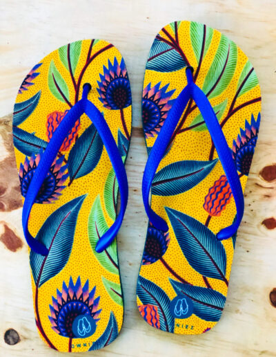 African Print on Owniez Flip Flops