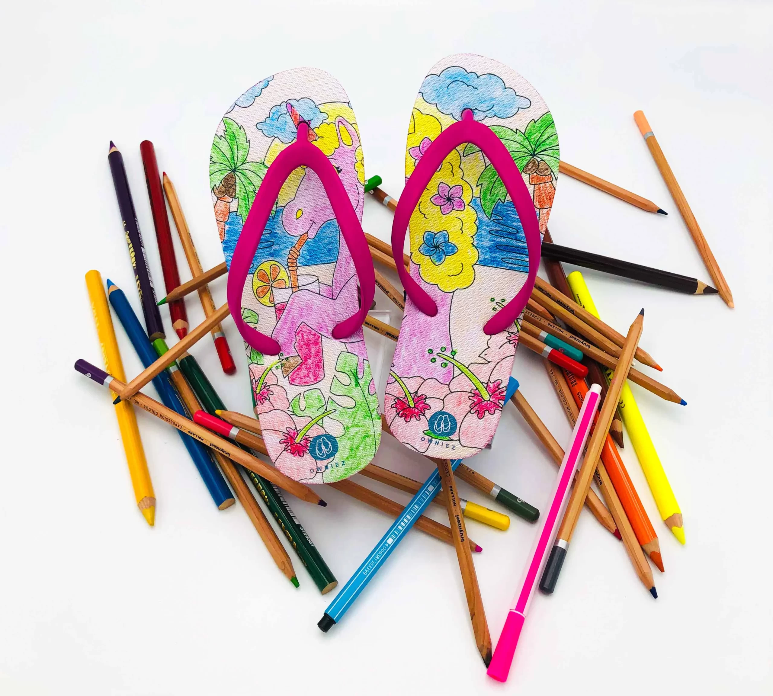 Owniez coloring page on flip flops
