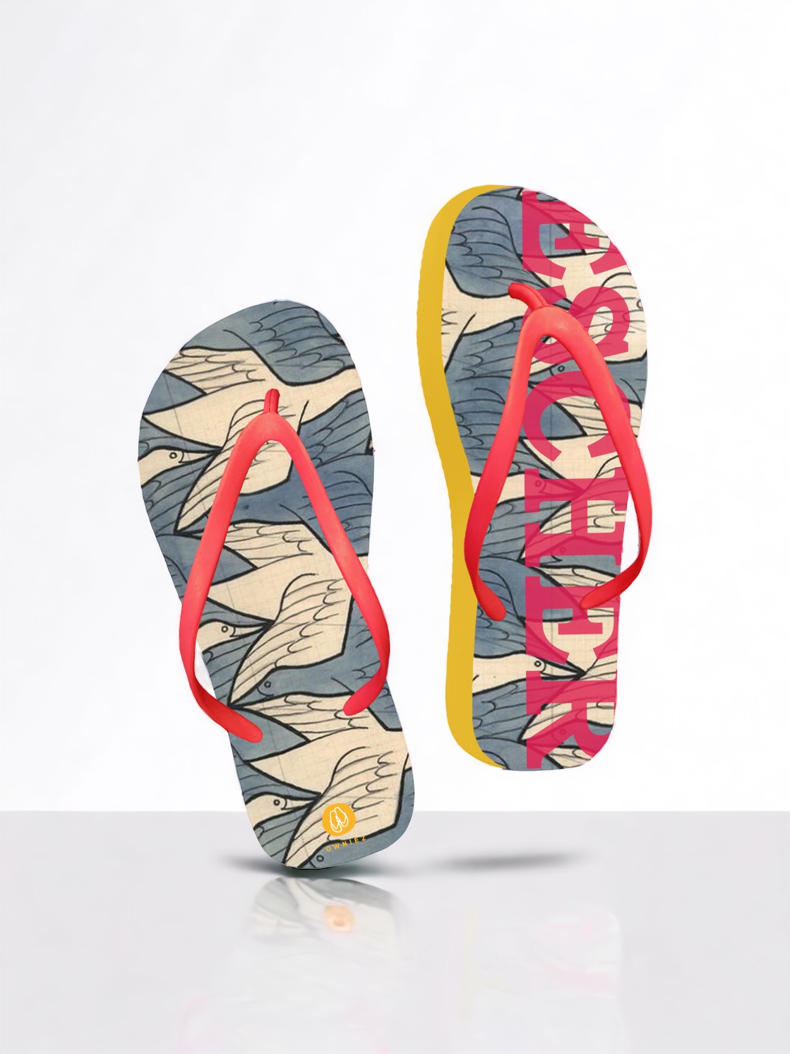 escher on flip flops